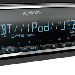 Kenwood KMM-BT328 In-Dash Single DIN AUX USB Bluetooth Digital Media Receiver