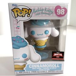 98 Cinnamoroll Ice Cream Cone Funko Pop 2024 Targetcon Sticker Error NIB