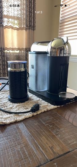 Nespresso Vertuo Coffee Espresso Machine Breville Aeroccino Milk Frother