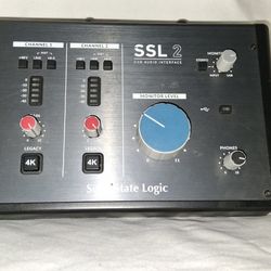 Solid State Logic SSL 2 USB Audio Interface Phantom Power Headphone Cue