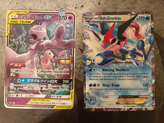 Pokémon Jumbo Promo Card Bundle: Mewtwo & Mew + Ash-Greninja⁠