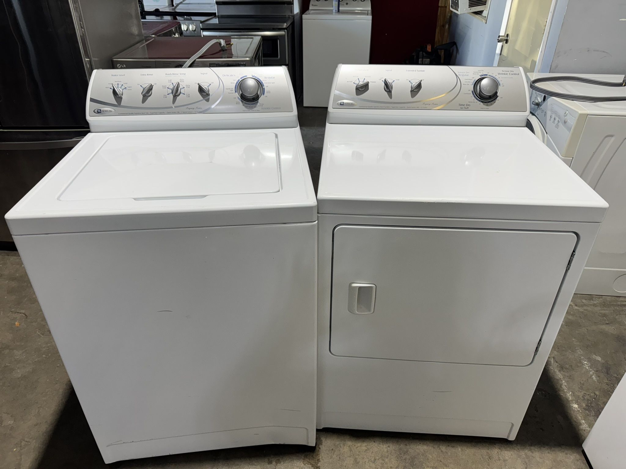 Maytag Washer and Dryer set Large Capacity Heavy Duty 