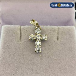 Diamond Cross In 18k Gold