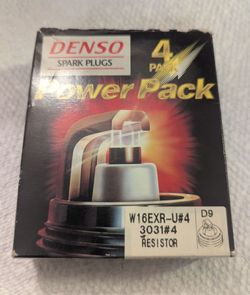 New Open Box 4-Pack Denso 3031 (W16EXR-U) Traditional Resistor Spark Plugs - Made in Japan