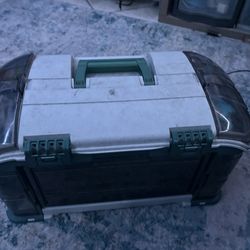 Shakespeare fising pole tackle box and lures