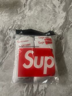 Supreme x Hanes Cushion Crew Socks White
