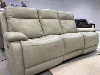 New Triple  Power Recline Sofa With Power Headrest