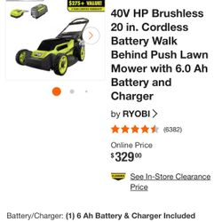 Ryobi Electric Lawn Mower 