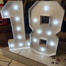 Light up numbers, 1 & 8 asking $20 for both