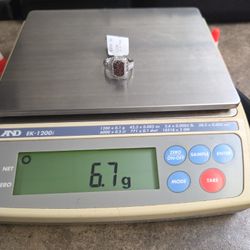 RING 73 BLACK DIAMOND 14K WHITE GOLD6.5 GR SIZE9 