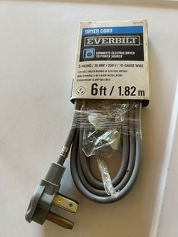 New Everbilt Dryer Cord 3-Prong 6ft 30 Amp