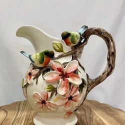 Corner Ruby Garden ceramic pitcher