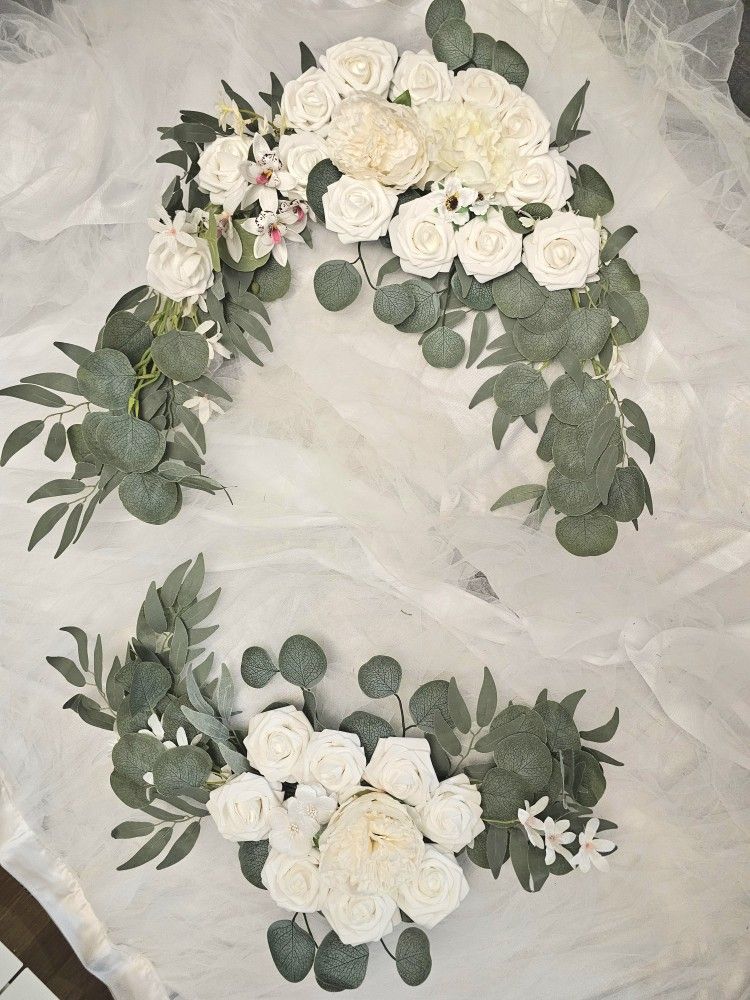 Flowers artificial garlands, corner pieces