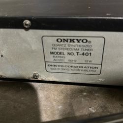 Onkyo Tuner Model T-401