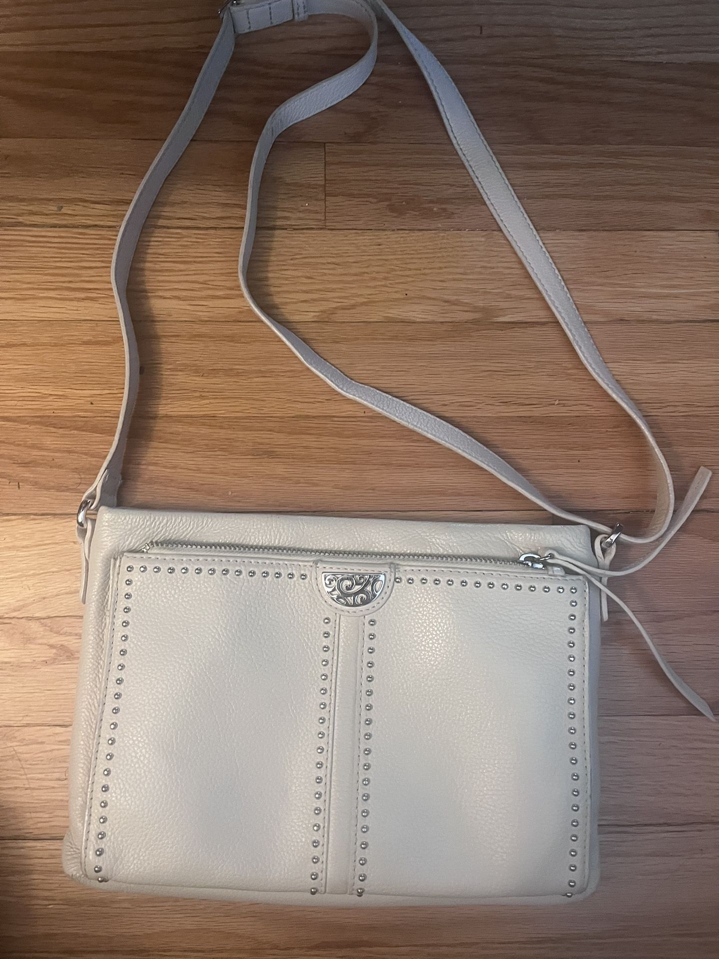 Brighton Pretty Tough White Jagger Crossbody