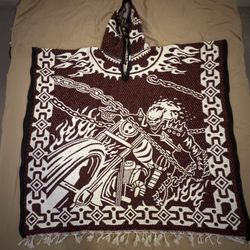 Heavy Weight Poncho / Sarape Maroon