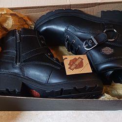 Harley Davidson motorcycle women's boots size 8 brand new in box 