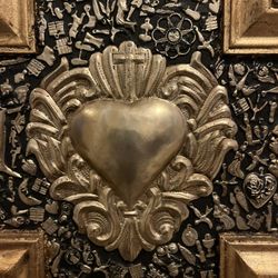 233 Or Best Offer. Religious Wood Cross With Charms Milagros & Heart