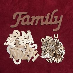 Wooden Letters Scrapbooking Stickers 