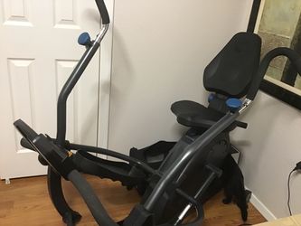 Recumbent elliptical cross trainer