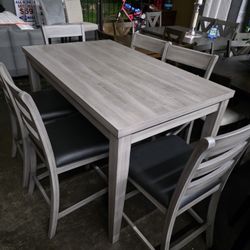 7 PC Solid wood Counter Height Dinning Set