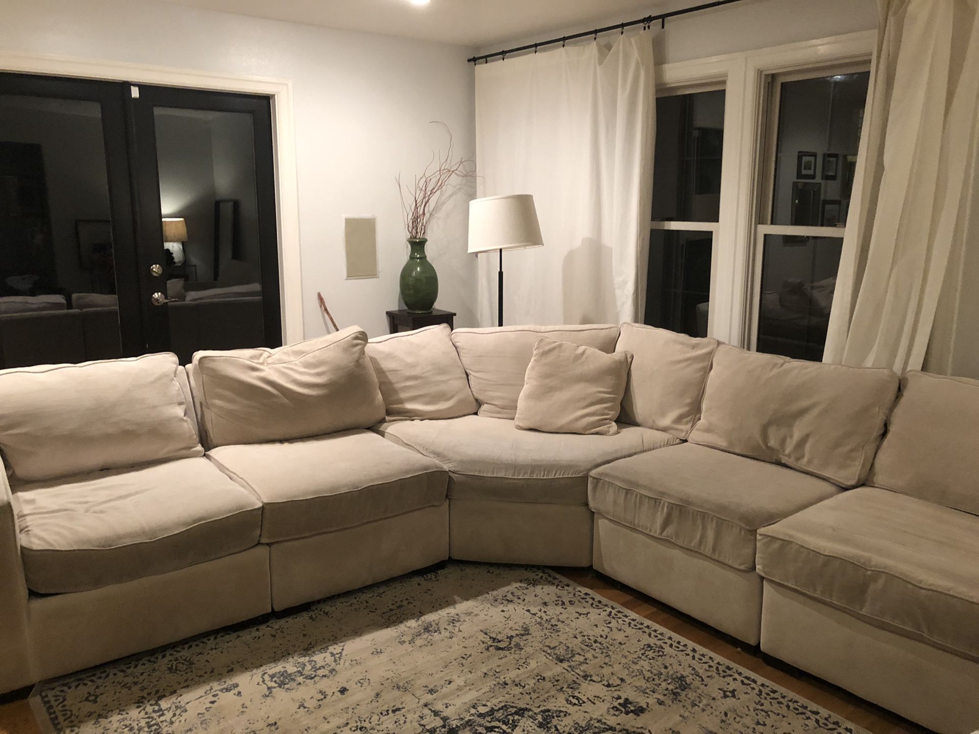Macy’s sectional couch, cream color