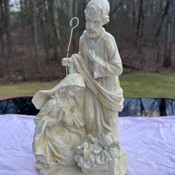 Nativity Figure With Baby Jesus, Mary, Joseph Shepherd Christmas