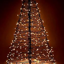 5ft Pre Lit LED Fold Flat tree 