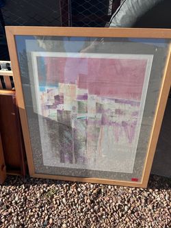 Large Framed Abstract Art Print