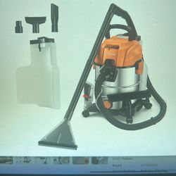 NEW Vacuum Wet & Dry Cleaner. 6 Gallon 5.5 Peak HP, 3 in 1 Wet/Dry/Upholstery Shop Vac Carpet Extractor for Car Detailing, Stainless Steel