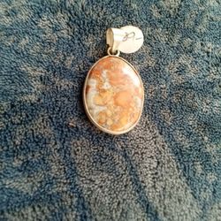 925 Silver Agate Pendant 