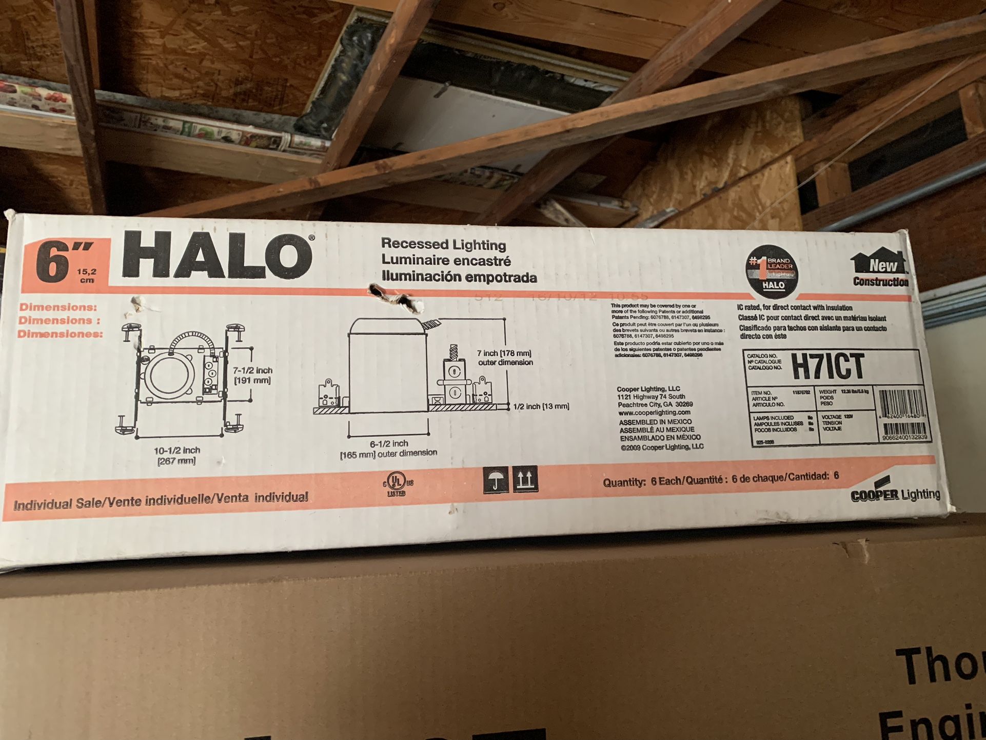 HALO 6 inch recessed lighting can 6 pack