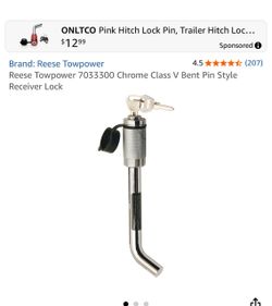 Reese Towpower Chrome Bent Pin Receiver Lock RV