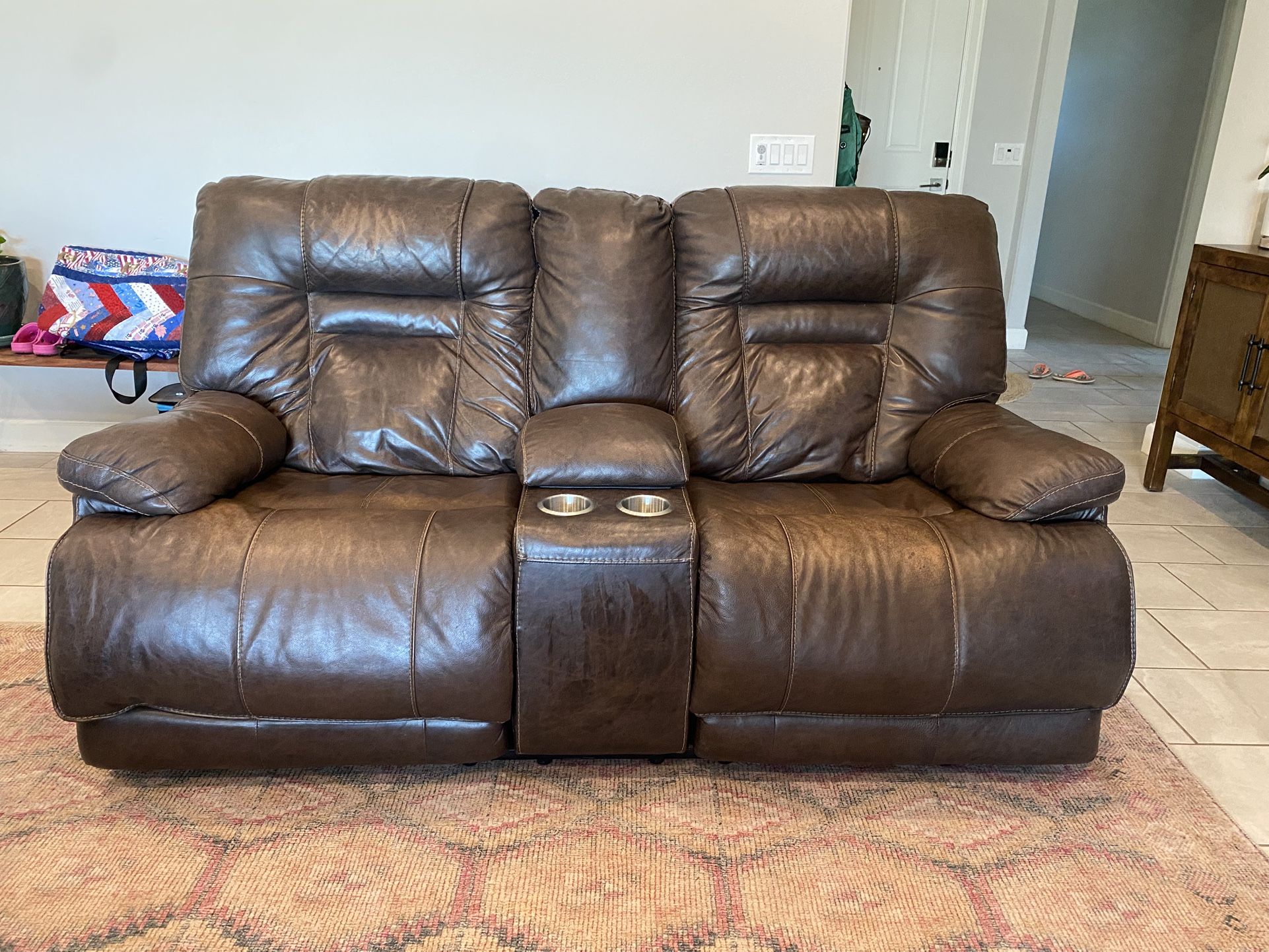 Leather Sofa Set