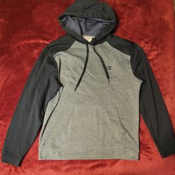 MENS CHAMPION HOODIE GRAY AND BLACK SIZE XL 