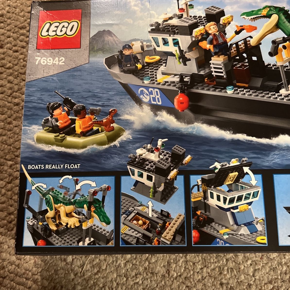 「スペシャル」 Lego Set 76942 Jurassic World Baryonyx Dinosaur Boat Escape