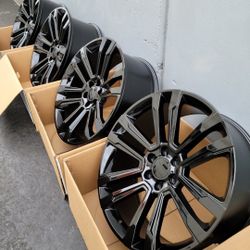 24" Chevy/Gmc rims wheels gloss black 24x10
