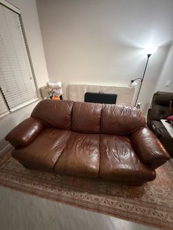 Three Seater Authentic Leather Sofa