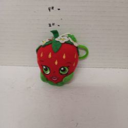 Strawberry Shopkin Mini Keychain