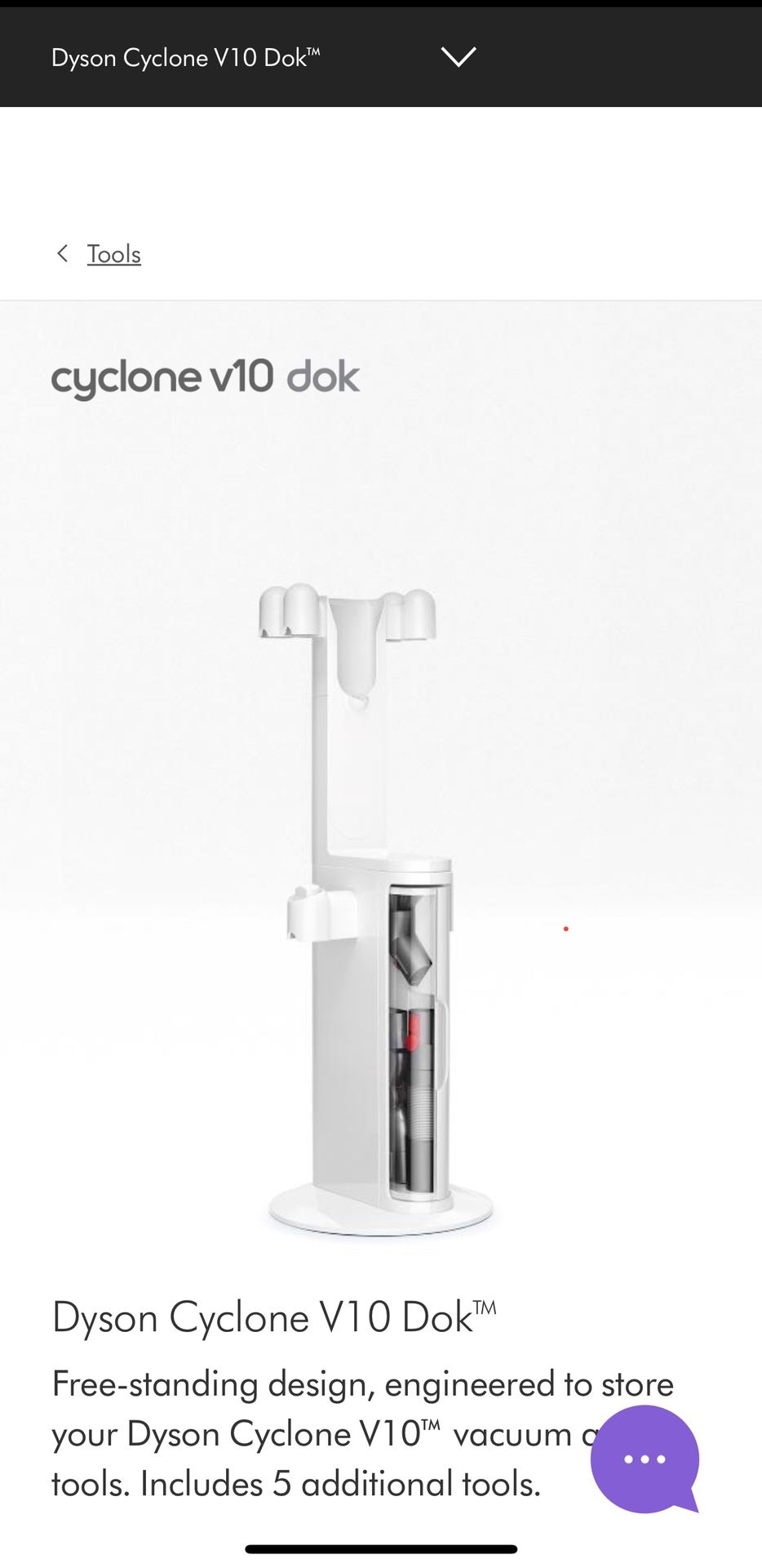 Dyson V10 Floor Dock