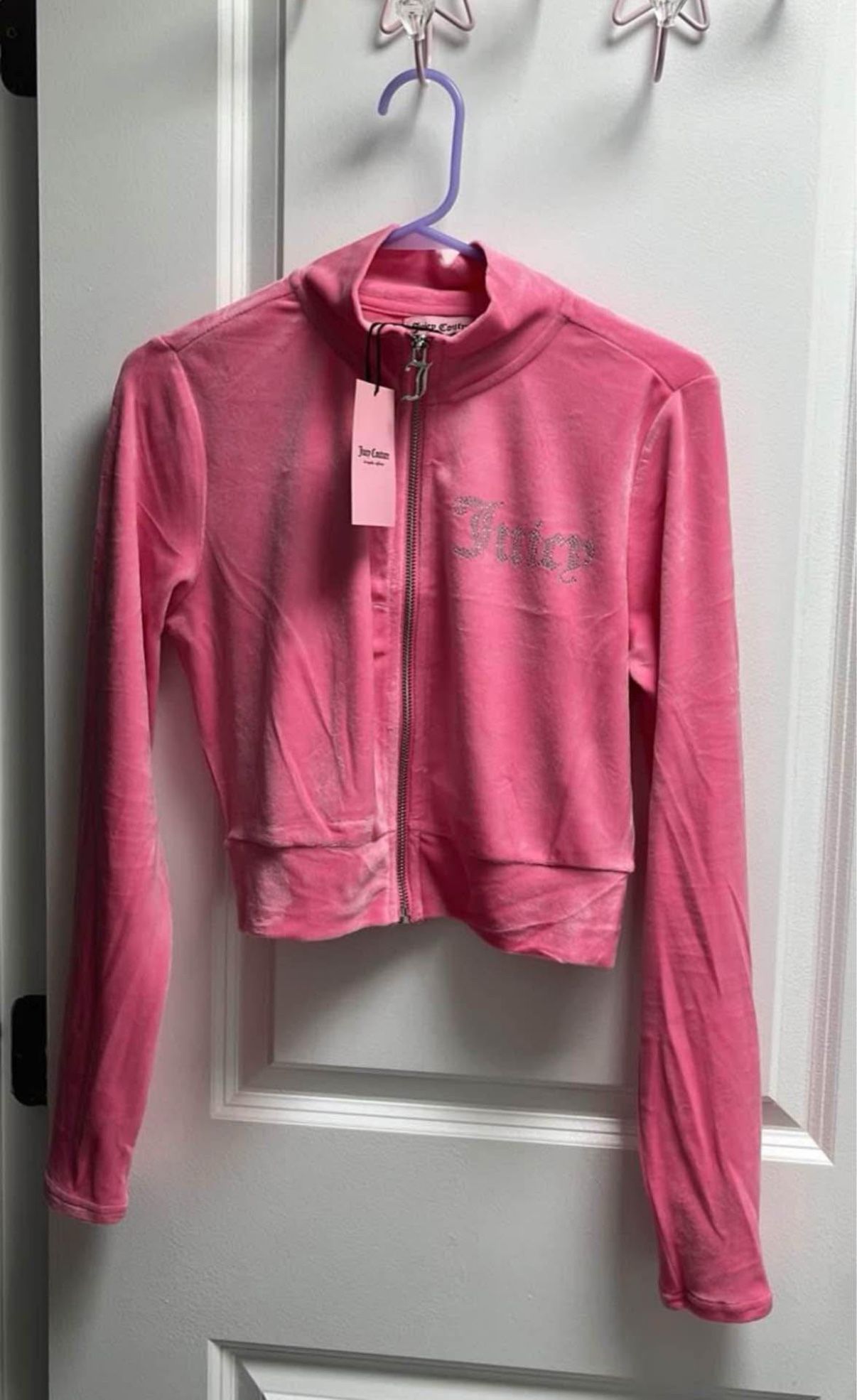 Juicy Couture Jacket Long Sleeve Light Pink/Silver (Size: Small and XSmall available)- BRAND NEW
