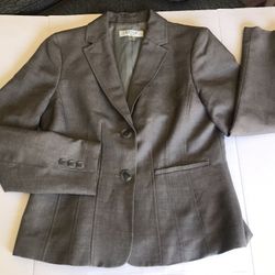 KASPER SEPARATES- PETITE GRAY WORK BLAZER FOR WOMEN SIZE 8