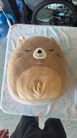Squishmallow Brown Bear Plush Pillow