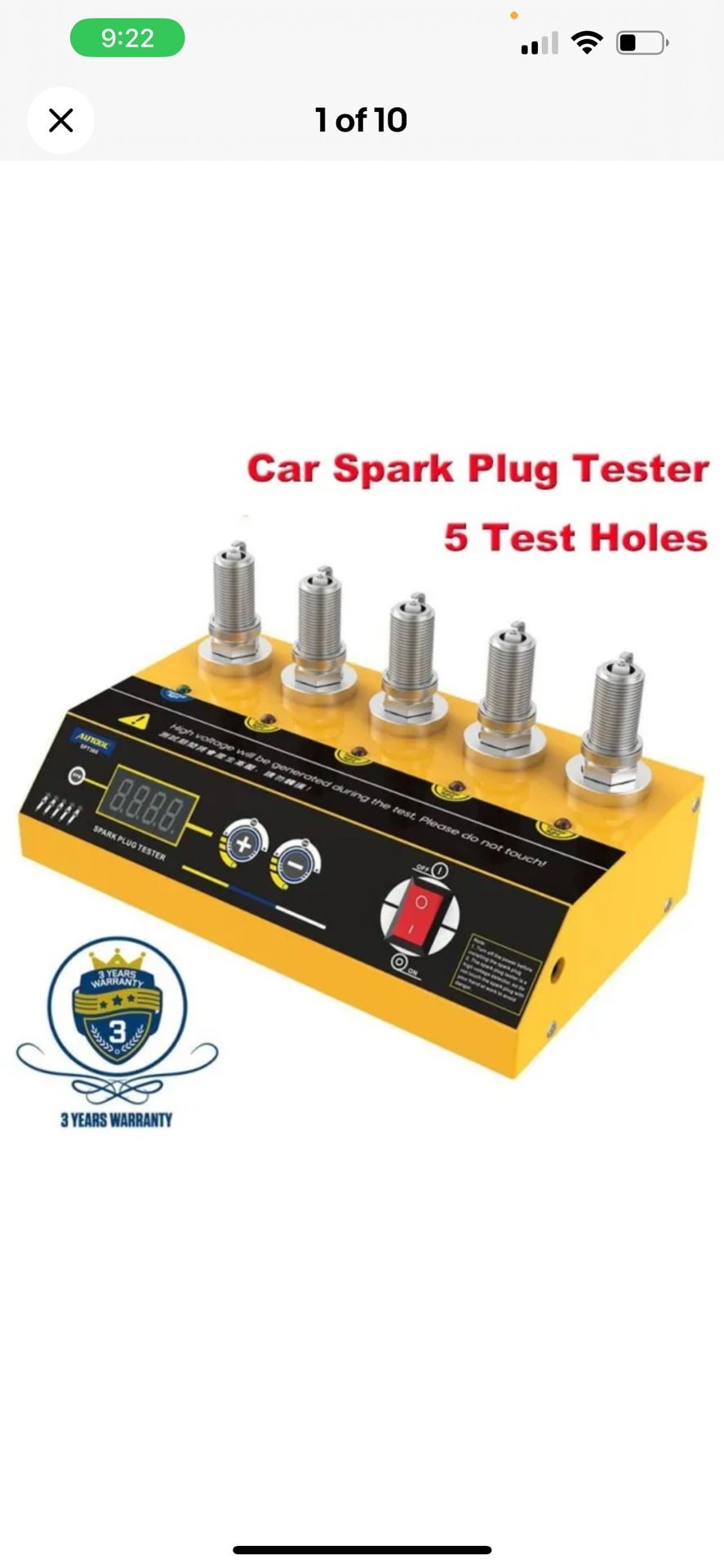 New Car Spark Plug Tester Ignition 5 Holes Spark Plug Analyzer Test 5 Channe Tester 