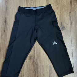 Adidas Leggings Climalite Techfit Compression Capri Workout Black Women S