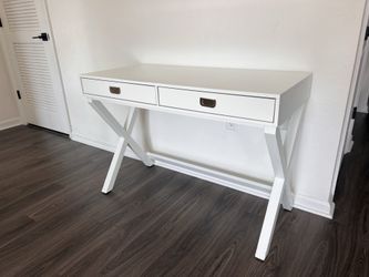 White Desk with Drawers. Office or Side Table