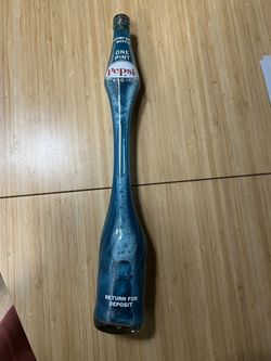 Vintage 1970's Stretched Glass Pepsi Cola  Bottle Carnival Prize 20"
