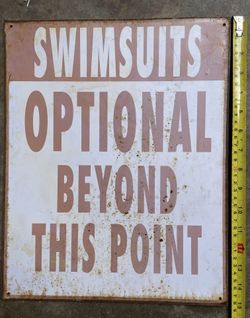 Metal tin sign