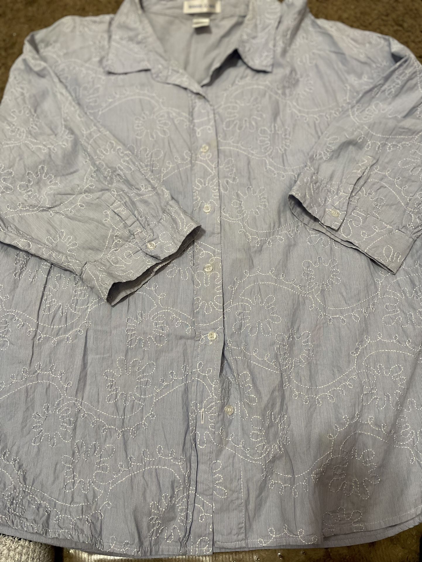 Light blue color long sleeve shirt cotton