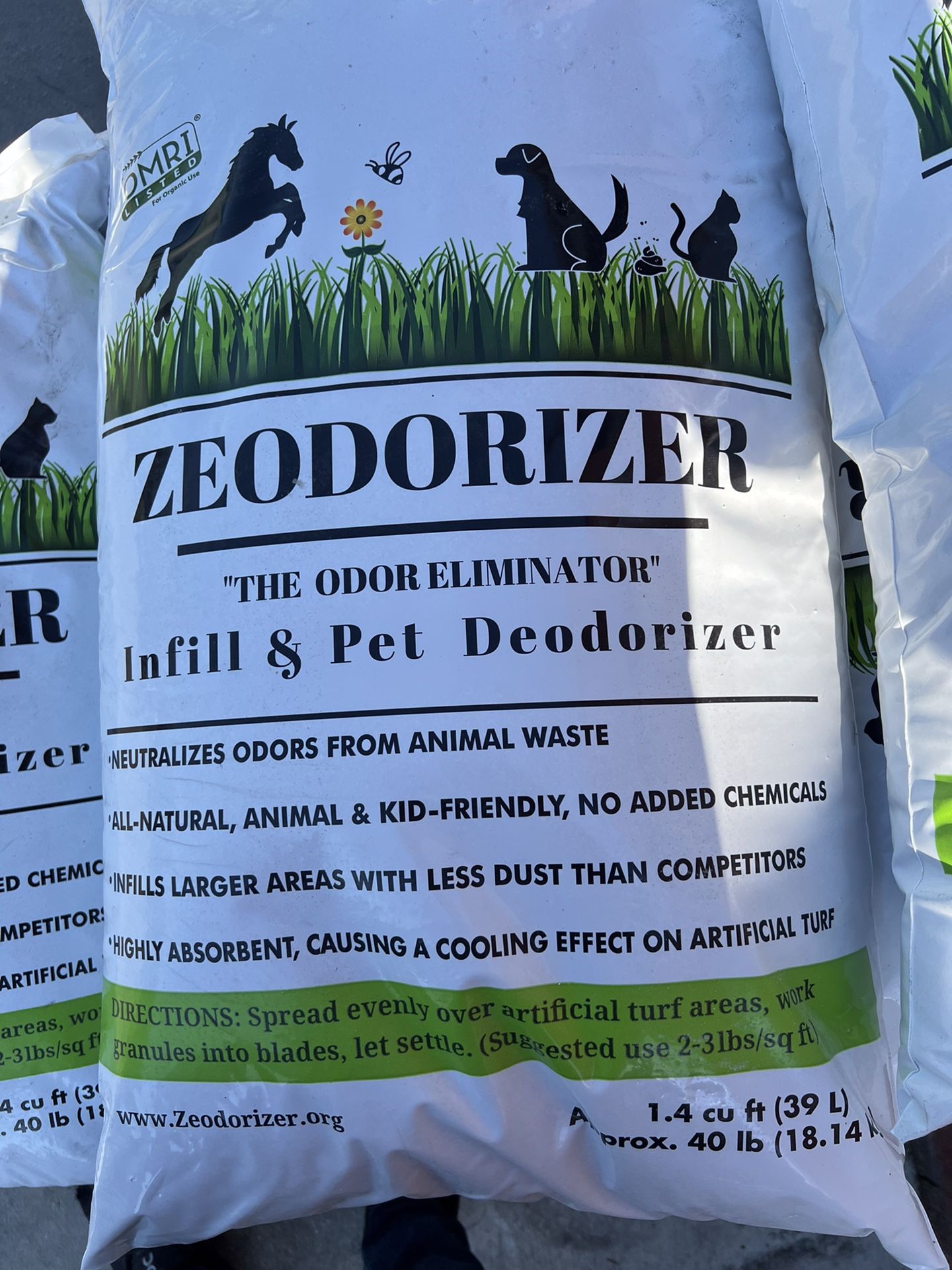 Zeodorizer Infill And Pet Deodorizer 40lbs